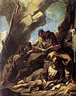 Magnasco Paintings - Three Capuchin Friars Meditating in their Hermitage by Alessandro Magnasco